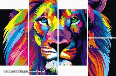 Paint by numbers lion WX1017 5 Piece